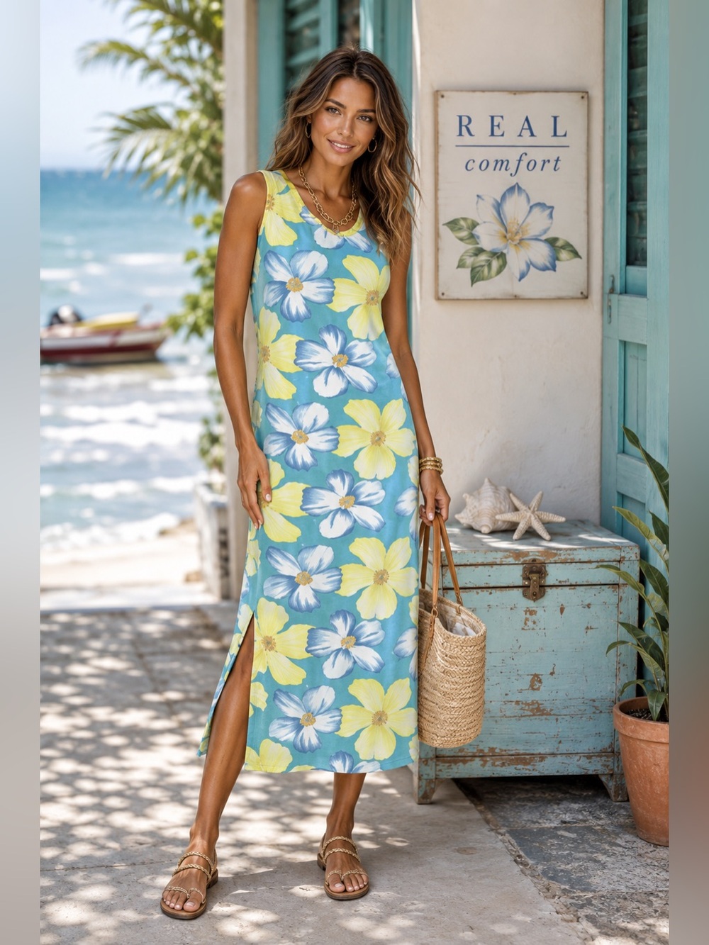 VTG Real Comfort,Vacation -Perfect,Fling Floral Dress,Completely Lined, Size 10